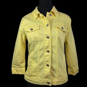 Cleo Bright Yellow Women's Jean Jacket Size XS